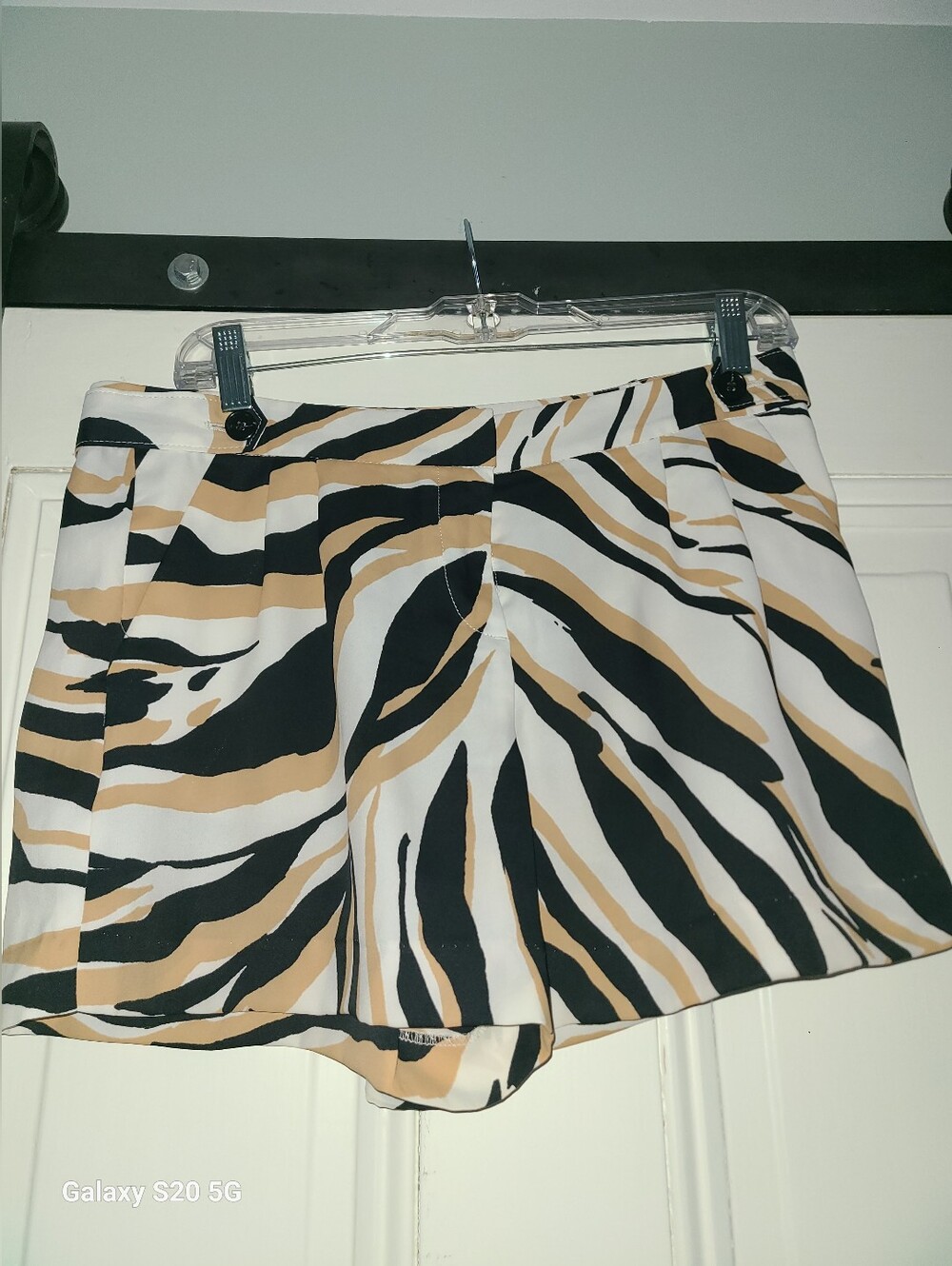 Black, White & Tan Animal Patterned Shorts, Loft